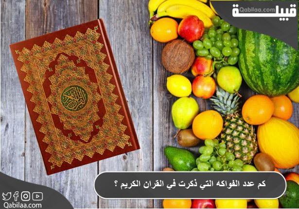 كم عدد الفواكه التي ذكرت في القرآن الكريم ؟