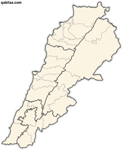 خريطة لبنان بالمدن كاملة صماء